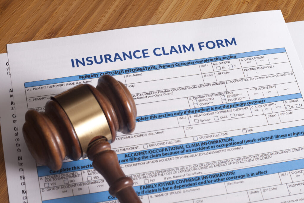 Insurance claim form